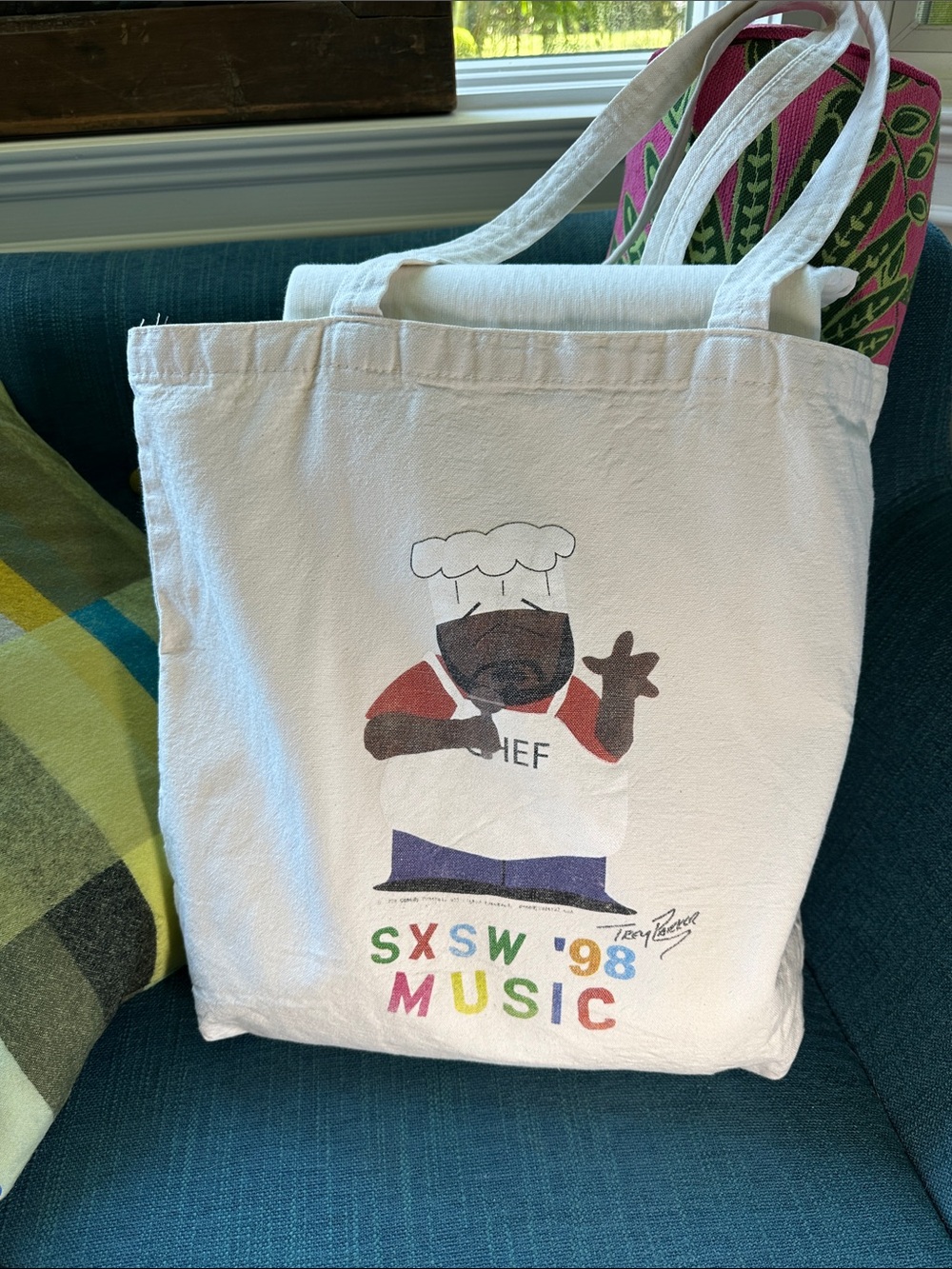 SXSW Music 1998 Vintage Authentic Canvas Tote Trey Parker South Park Chef